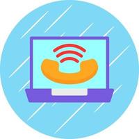 Online Call Vector Icon Design