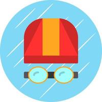 Swim Cap Vector Icon Design