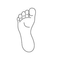 Foot print icon. Vector illustration bare foot symbol on white background.