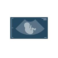 Ultra sound fetus unborn child icon. Simple illustration of ultra sound unborn child vector icon logo isolated on white background ps 10