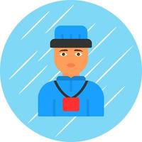 Tour Guide Man Vector Icon Design