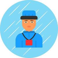 Tour Guide Man Vector Icon Design