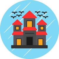 Haunted House Vector Icon Design