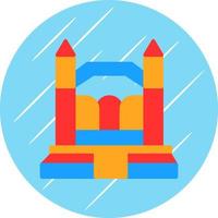 diseño de icono de vector de castillo hinchable