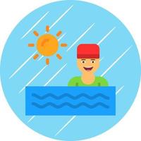 diseño de icono de vector de natación