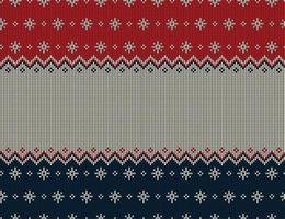 Ugly sweater at Buffalo Plaid Merry Christmas and Happy New Year greeting card frame border . illustration knitted background seamless pattern with folk style scandinavian ornaments. vector