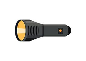 Flashlight torch hand illustration. Pocket vector light lamp lantern design torch