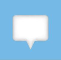 3d white speech bubble, social media chat message icon. Empty text bubbles in various shapes, comment, dialogue balloon vector set. Thought clouds of different shape as rectangle, ellipse
