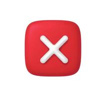 3D Right and Wrong Button in Round Shape. Green Yes and Red No Correct Incorrect Sign. Checkmark Tick Rejection, Cancel, Error, Stop, Negative, Agreement Approval or Trust Symbol. Vector Illustration