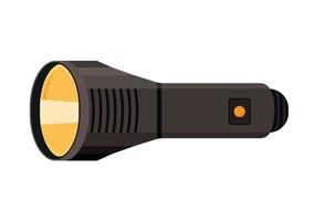 Flashlight torch hand illustration. Pocket vector light lamp lantern design torch