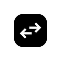 Exchange arrow icon vector isolated on square background
