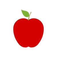 rojo manzana Fruta icono vector ilustración en plano estilo