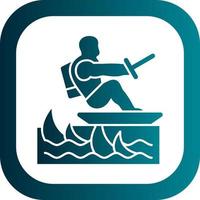 Surfing Vector Icon Design