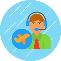 Travel Agent Man Vector Icon Design