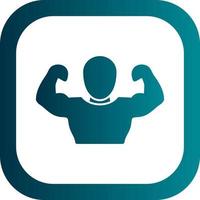 Muscle Man Vector Icon Design