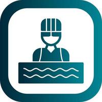 Swimmer Vector Icon Design