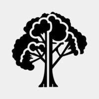 tree black and white silhouette vector