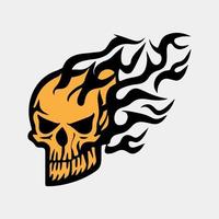 a flaming tattoo design vector