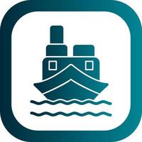 Cargo Boat Vector Icon Design