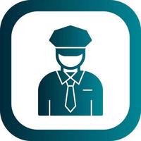 Security Guard Vector Icon Design