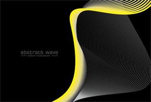 Yellow abstract template for card or banner. Metal Background with waves and reflections. Business background, silver, illustration. Illustration of abstract background with a metallic element vector