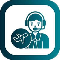 Travel Agent Man Vector Icon Design