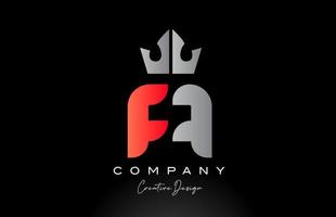 naranja un alfabeto letra logo icono diseño con Rey corona. creativo modelo para empresa vector