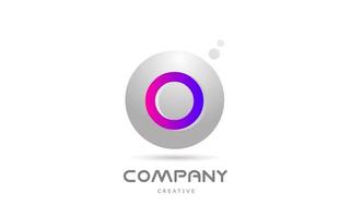 rosado gris esfera o alfabeto letra logo icono diseño con punto. creativo modelo para negocio y empresa vector