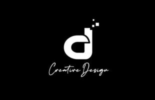 re alfabeto letra logo icono diseño con puntos y negro y blanco color. creativo modelo para negocio y empresa vector