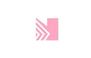 pink letter M alphabet logo icon with line design. Creative geometric template for company and business vector