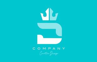re azul pastel alfabeto letra logo icono diseño con Rey corona. creativo modelo para negocio y empresa vector