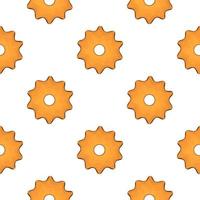 Pattern homemade cookie different taste in pastry biscuit vector