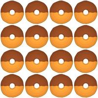 Pattern homemade cookie different taste in pastry biscuit vector