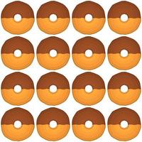 Pattern homemade cookie different taste in pastry biscuit vector