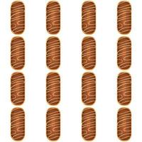 Pattern homemade cookie different taste in pastry biscuit vector