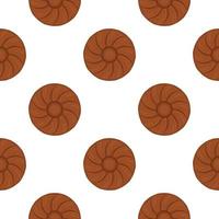 Pattern homemade cookie different taste in pastry biscuit vector