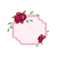Burgundy Flower in Pink Banner png