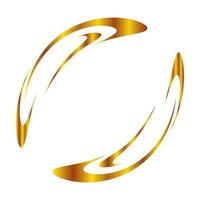 Golden Abstract Line Frame vector