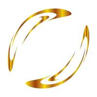 Golden Abstract Line Frame vector