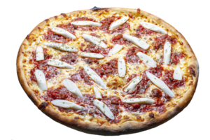 palmito Pizza con queso Mozzarella y tomate salsa