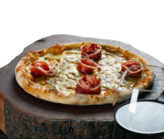 parma jamón Pizza horneado en el madera horno png