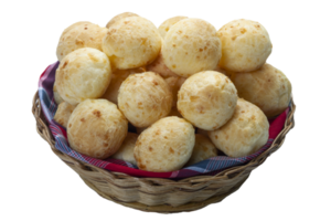 Cheese bread basket, Brazilian snack, pao de queijo png