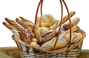 bröd korg, baguette, rör, bageri png