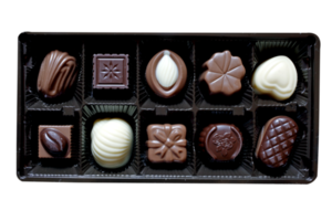 caja de chocolate caramelo png