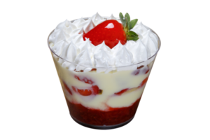 mousse de morango com chantilly png