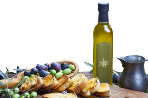 Bottle of extra virgin olive oil isolated on a white background png