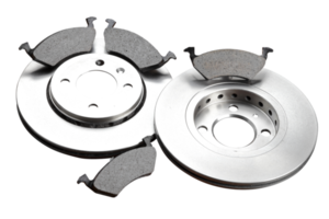 Brake disc with pads png