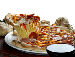 Slice of pizza raised png