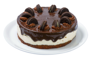chocolate pastel con galleta relleno decoración png