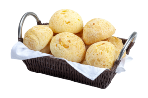 Cheese bread basket, Brazilian snack, pao de queijo png